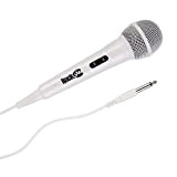 Rockjam Karaoke Microfono cablato unidirezionale microfono dinamico unidirezionale con cavo di tre metri - bianco