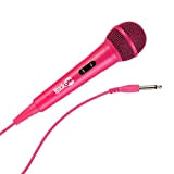 Rockjam Karaoke Microfono cablato unidirezionale microfono dinamico unidirezionale con cavo di tre metri - rosa