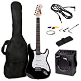 RockJam Kit per chitarra elettrica a grandezza naturale, Con amplificatore per chitarra da 10 watt, lezioni, cinturino, sacchetto del gig, ...