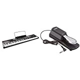 RockJam Tastiera Per Pianoforte Digitale A 88 Tasti Con Tasti Semi-Pesati, Alimentatore, Leggio Per Spartiti, Adesivi & Professionale Pedale Sustain ...