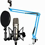 Rode NT1-A Set con microfono a condensatore + supporto a braccio snodabile Keepdrum NB35, Blu