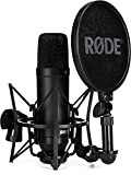 RODE NT1 Microfono a Condensatore Cardioide a Diaframma Largo con Supporto Antiurto e Filtro Anti-Pop per Produzione Musicale, Registrazione Vocale, ...