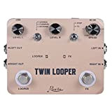 Rowin Twin Looper for Electric Guitar Bass Loop Station Guitar Pedal 11 minuti di tempo di registrazione con uscita stereo, ...