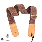 Rufun Ukulele Tracolle Cinturino Retro Accessorio Vintage Regolabile per Mini Chitarra con la Vite (Marrone)
