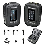 Saramonic Blink500 Pro - Microfono lavalier wireless a doppio canale da 2,4 GHz, per fotocamere DSLR, Android, iPhone, tablet, PC, ...