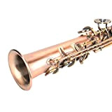 Sax professionale rame antico si bemolle soprano sassofono dritto borsa per sassofono B Sax piatto sax dritto
