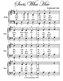 Scots Wha Hae Easy Piano Sheet Music (English Edition)