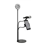 Selfie Ring Light con supporto per telefono cellulare 3 modalità di luce 10 luminosità regolabile Mount con microfono 3 in ...