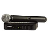 Shure BLX24 / SM58 Sistema microfonico wireless con microfono vocale dinamico portatile SM58, BLX24UK / SM58-K3E