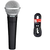 Shure Sm58-Lce Microfono Professionale Dinamico E Cardioide, Senza Cavo & Stagg 10m, XLRf to XLRm Plug Microphone Cable, 10 m, ...