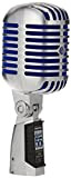 Shure Super 55 Microfono Professionale Supercardioide Vintage Per Voce, Canto E Live, Argento Blu