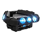 Singercon Testa Mobile Spider LED Luci Spider CON.LMH-9/10/RGB (9 LED, 100 W, 100.000 ore, Display LCD)