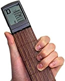 Siqi Pocket Guitar Chord Practice Tool, manico di chitarra portatile per principianti allenatori con uno schermo grafico di accordi ruotabile ...