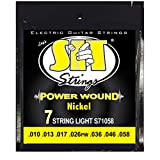 SIT Power Wound - Corde per chitarra elettrica, misura media, confezione da 7