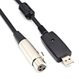 SiYear Cavo per microfono USB, cavo convertitore da USB maschio a XLR femmina a 3 pin Cavo audio da studio ...