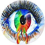 Slipmat Slip Mat Scratch Pad Feltro per qualsiasi 12" LP DJ Vinyl Giradischi Giradischi Grafica personalizzata - Eye Painting 1
