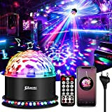 SOLMORE Sfera luminosa da discoteca a LED, sfera luminosa RGB con lettore musicale, adatta per feste e festival vari, sfera ...