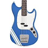Squier FSR Classic Vibe anni '60 Mustang Bass Lake Placid Blue con strisce bianche olimpiche