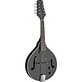 Stagg M50 e BLK acoustic-electric mandolino bluegrass con nato top, nero