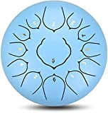 Steel Tongue Drum Tank Drum Steel Tongue Drum 12 Inches 13 Notes Tambourine Percussion Instrument Used for Sound Healing Yoga ...