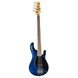 Sterling by Music Man StingRay RAY5 Trans Blue Satin - 5 corde