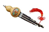 Strumento a Fiato - Flauto Hulusi Cinese di Bamboo a 3 Ottavi #105 + Custodia + Guida per come suonare