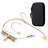 Sujeetec Microfono Auricolare - Discreto Doppio Gancio per l'orecchio Microfono Indossato Ideale per Sennheiser Trasmettitore Da Cintura Wireless per Lezioni, ...