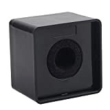Supporto quadrato per microfono compatto portatile in abs nero per colloqui di lavoro 41 mm facile da trasportare