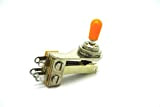 Switchcraft Interruttore a levetta Posizioni a 3 vie 5 pin ad angolo retto tipo pre-saldato L con pulsante ambra Arancione ...