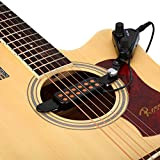 Sxhlseller 12 Pickup Magnetico con Foro sonoro, Pickup Magnetico per Protezione Cuscino Comodo Pratico trasduttore per Chitarra Adatto per Chitarra ...