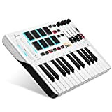 Tastiera MIDI, Donner DMK25 Mini 25 Tasti USB Type-C Professionale MIDI Keyboard con Barra Tattile Capacitiva (Pitch, Modulation), 8 RGB ...