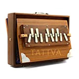 TATTVA, Calcutta, Shruti box, professionale, by M.K. Sardar, suono lungo, C-C 13 stop, 440 Hz, in legno di teak, per ...