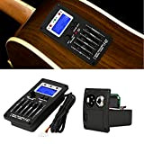Tbest EQ Piezo Pickup,sintonizzatore Digitale Pickup Sintonizzatore preamplificatore per Chitarra Acustica con sintonizzatore LCD e Controllo del Volume per Chitarra ...