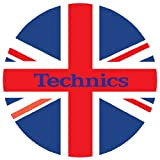 Technics DMC - Tappetino per giradischi, 1 paio, colore: rosso/bianco/blu