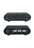 TENEALAY 4 Way Audio mixer 3.5mm Stereo linea livelli di controllo Box (4 in 1 out) mini mixer passivo X41