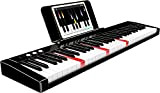 TERENCE Pianoforte Digitale Portatile 61 Tasti semi-pesati con batteria da 1800 mAh Tastiera illuminata e interfaccia MIDI USB e supporto ...