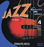 Thomastik Corde per basso elettrica Jazz Bass Flat Wound set 4 corde JF364 scala extra lunga 36"