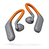 Thomson - Cuffie Bluetooth senza fili (cuffie sportive, ultraleggere, True Wireless Headphones con archetto e microfono), colore: Grigio/Arancione