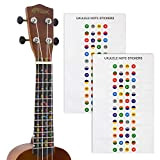 TIGER UKE-2-STICKER Foglio di adesivi per note per ukulele per principianti - Marcatori tastiera - 2 fogli