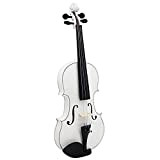 Tiny Violin White Mini Violin Bambini Violin Beginner 4/4 in legno massello EQ. Violino con custodia per bambini per bambini ...