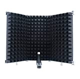 Tlingt Supporto Microfono Isolation Shield, Pannello Isolamento Microfono con Schiuma Assorbente Ad Alta Densità per Filtro Vocal-3 Pannelli, Design Tutto ...