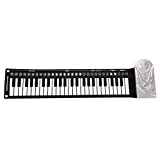 Tongdejing Pianoforte Roll-up a 49 Tasti, Tastiera elettrica Pieghevole Portatile Tastiera Pieghevole Flessibile per Principianti e Bambini