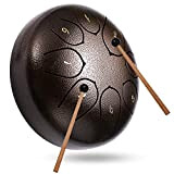 Topnaca Tamburo in Acciaio 8 Note 6 Pollici, Steel Tongue Drum Handpan drum a Percussione con Bacchette per Tamburi Carry ...