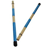 Toruiwa Bacchette di Legno Bacchette di Bacchette Hot Rods Musical Drum Brush con Manico in Gomma Strumenti Musicali Accessori 1pair ...