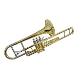Trombone Principianti Piston Trombone F Key con Caso Bocchino Giallo in Ottone Laccatura Vento Strumenti Musicali