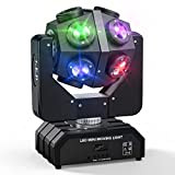 UKing RGBW testa mobile, 12 LED lampada Bead Spotlight con DMX512, luce di scena con controllo del suono, luce di ...