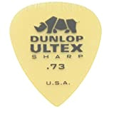 Ultex, 24 x Dunlop Sharp-Plettri da chitarra, 0,73 mm, In pratica confezione di latta