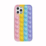 Uposao - Custodia per cellulare, compatibile con iPhone 12 / iPhone 12 Pro, fidget toy, antistress, sensoriale, in silicone, antiurto, ...