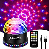 USB Disco Ball, SOLMORE illuminazione scenica con telecomando, 3 modalità di controllo vocale + 6 modalità di illuminazione, sfera a ...