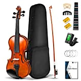 Vangoa 1/2 Violino Acustico in Legno Massello per Principianti Studenti o Bambini Mezza Taglia Violin Set con Kits per Principianti, ...
